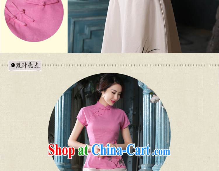 pro-am 2015 new spring and summer with stylish short daily improved retro cotton Ma dress short-sleeved dresses T-shirt T-shirt + skirt S pictures, price, brand platters! Elections are good character, the national distribution, so why buy now enjoy more preferential! Health