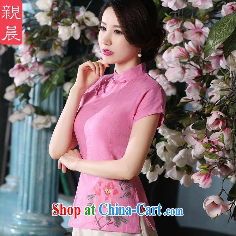 pro-am 2015 new spring and summer with stylish short daily improved retro cotton Ma dress short-sleeved dresses T-shirt T-shirt + skirt S, the pro-am, shopping on the Internet