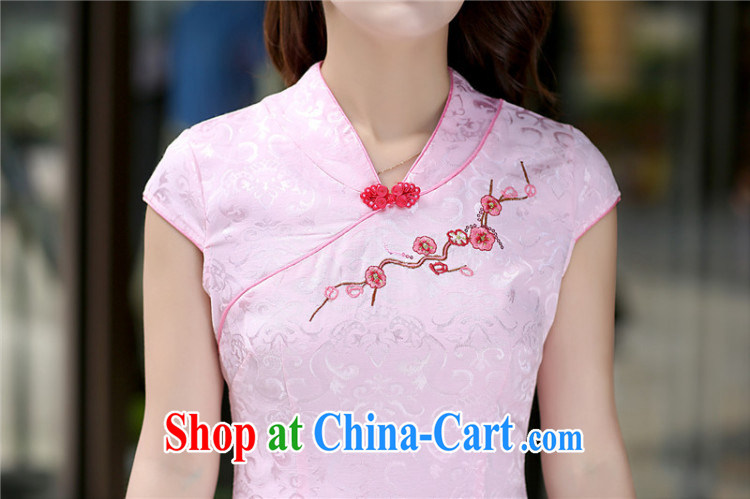 And Jacob poet 2015 new female summer embroidery cultivating the waist improved cheongsam retro sexy package and short-sleeved dresses female white XL pictures, price, brand platters! Elections are good character, the national distribution, so why buy now enjoy more preferential! Health