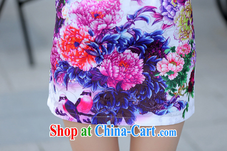 And Jacob poet 2015 cheongsam dress summer new stamp duty dress retro China wind everyday dresses short-sleeved beauty graphics thin large code dresses white XXL pictures, price, brand platters! Elections are good character, the national distribution, so why buy now enjoy more preferential! Health