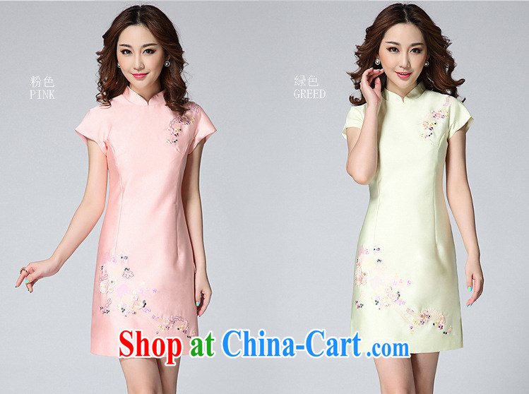 2015 summer new dresses and embroidery short-sleeved shirts, dresses for high-end custom rayon Short package and temperament middle-aged mother with pink XL pictures, price, brand platters! Elections are good character, the national distribution, so why buy now enjoy more preferential! Health