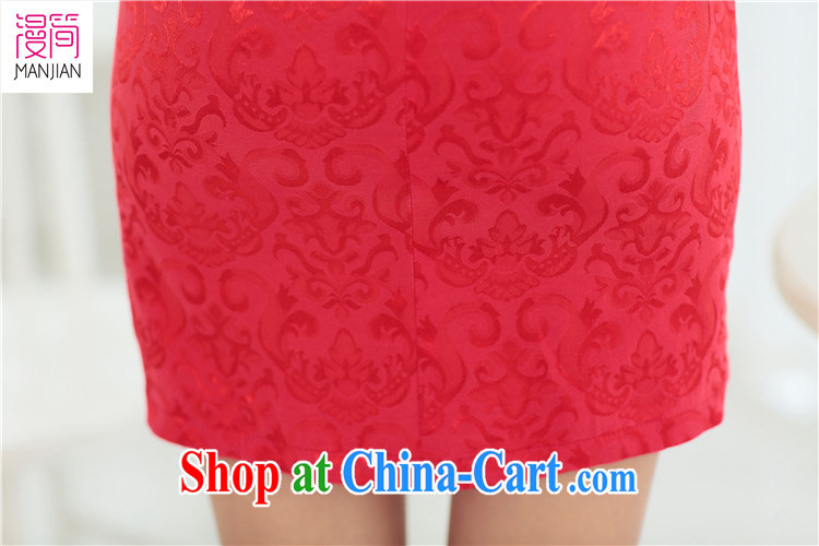 Animated short bridal wedding dress toast clothing cheongsam dress summer new 2015 red embroidery beauty retro improved black XXL pictures, price, brand platters! Elections are good character, the national distribution, so why buy now enjoy more preferential! Health