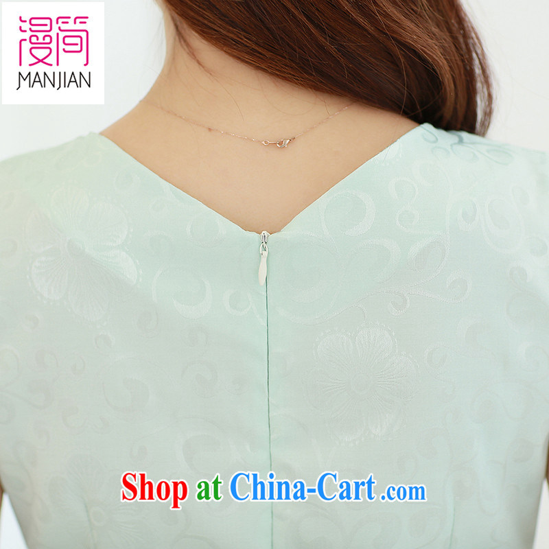 Spread in short 2015 new summer Chinese Dress package and stamp antique ethnic wind daily short-sleeved improved cheongsam XXL mountains and rivers, and diffuse in short, online shopping