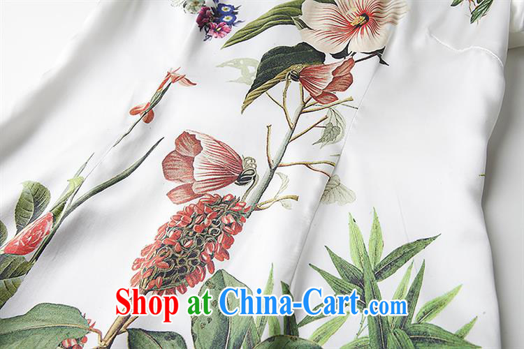 Summer 2015 new girls improved stylish silk stamp short cheongsam dress QF 150,368 white XL pictures, price, brand platters! Elections are good character, the national distribution, so why buy now enjoy more preferential! Health