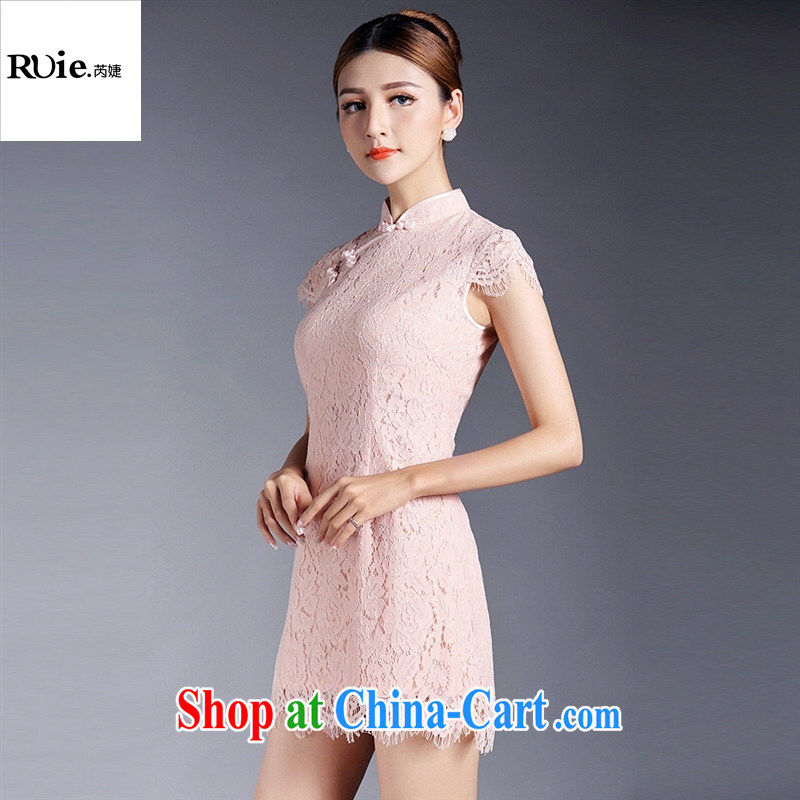 Summer 2015 new women with improved stylish lace short sleeves cheongsam dress factory wholesale QF 140,513 dark green XL, health concerns (Rvie .), and shopping on the Internet