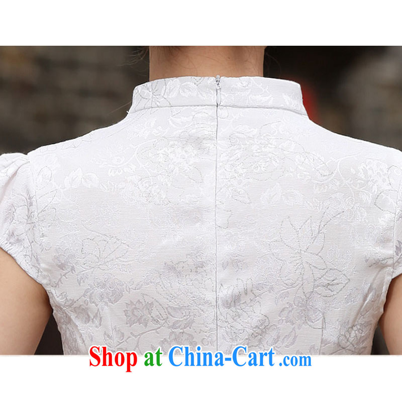 ADDIS ABABA, Connie 2015 new Stylish retro short dresses summer improved cheongsam dress, daily outfit skirt Q 1120 white XXL, Addis Ababa, Connie (FABENE), online shopping