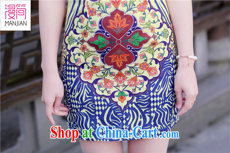Animated short dresses 2015 new summer women cheongsam dress short-sleeved beauty stamp National wind retro package and short skirts red ripple XXL pictures, price, brand platters! Elections are good character, the national distribution, so why buy now enjoy more preferential! Health