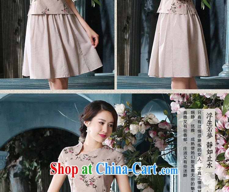 pro-am 2015 new spring and summer with daily retro short improved stylish cotton Ma dress short-sleeved T-shirt dresses T-shirt + skirt XL pictures, price, brand platters! Elections are good character, the national distribution, so why buy now enjoy more preferential! Health