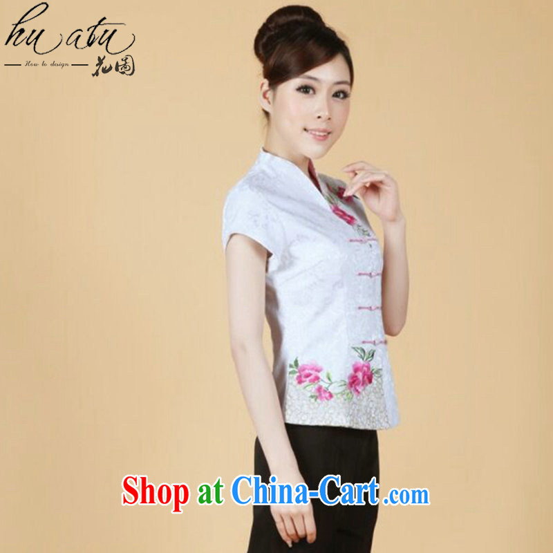 spend the summer new, short-sleeved Chinese Chinese improved embroidered stretch cotton-mouth to everyday Chinese T-shirt shown in Figure 3XL, spend, and, shopping on the Internet