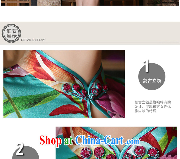 Pro-morning daily improved retro stamp silk sauna silk short, Mr Ronald ARCULLI, cultivating the fork cheongsam dress short 2 XL pictures, price, brand platters! Elections are good character, the national distribution, so why buy now enjoy more preferential! Health
