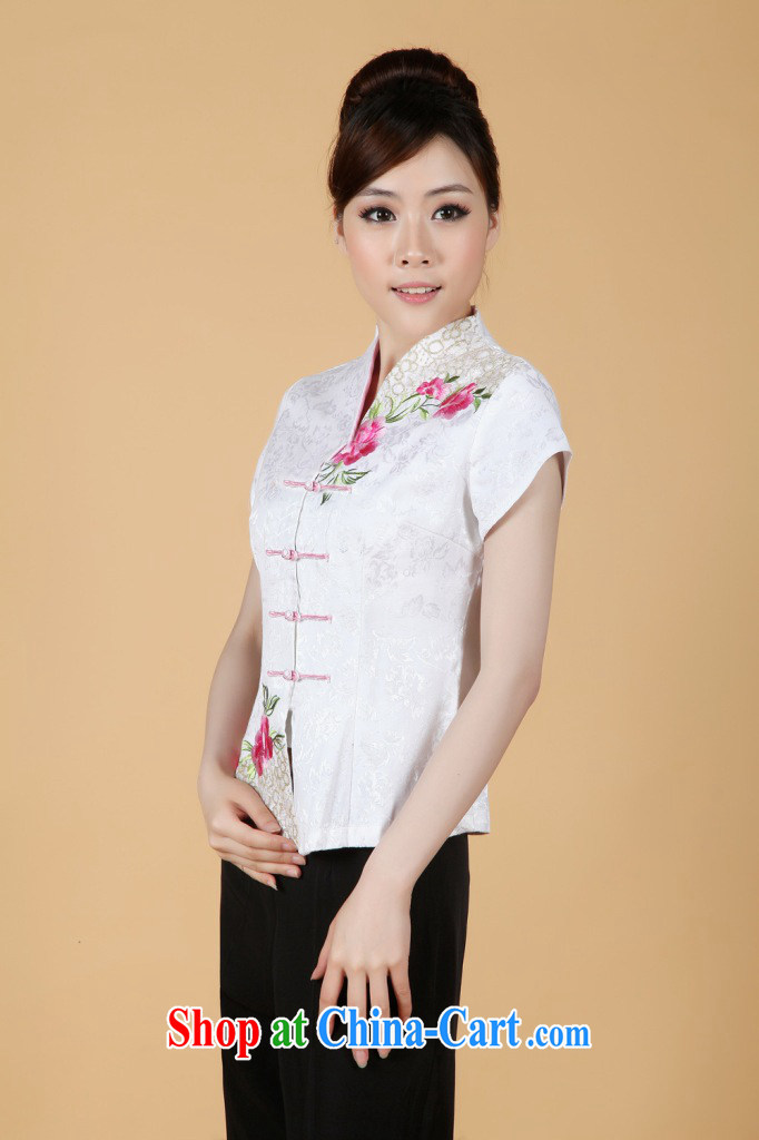 Find Sophie summer new, short-sleeved Tang with Chinese improved embroidered stretch cotton-mouth to everyday Chinese T-shirt such as figure 3XL pictures, price, brand platters! Elections are good character, the national distribution, so why buy now enjoy more preferential! Health