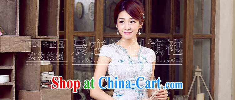 Morning, dresses new 2015 summer retro short-sleeved improved stylish Chinese qipao dress V collar dresses, the purple XXL pictures, price, brand platters! Elections are good character, the national distribution, so why buy now enjoy more preferential! Health