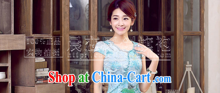 Morning, dresses new 2015 summer retro short-sleeved improved stylish Chinese qipao dress low collar dresses, shadow yellow XXL pictures, price, brand platters! Elections are good character, the national distribution, so why buy now enjoy more preferential! Health
