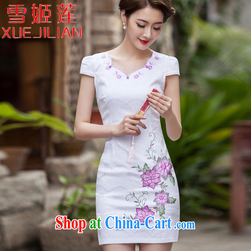 Hsueh-Chi Lin Nunnery 2015 new dresses spring and summer with stylish short retro dresses dresses daily dress qipao gown #1126 Map Color XXL, Hsueh-chi Lin Nunnery (XUEJILIAN), online shopping