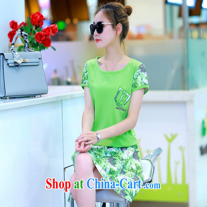 Feng Yi cotton trim 2015 new stamp short skirts Leisure package female beauty uniforms A Field skirt kit #943 330 B A green. XXL, Feng Yi cotton ornaments, shopping on the Internet