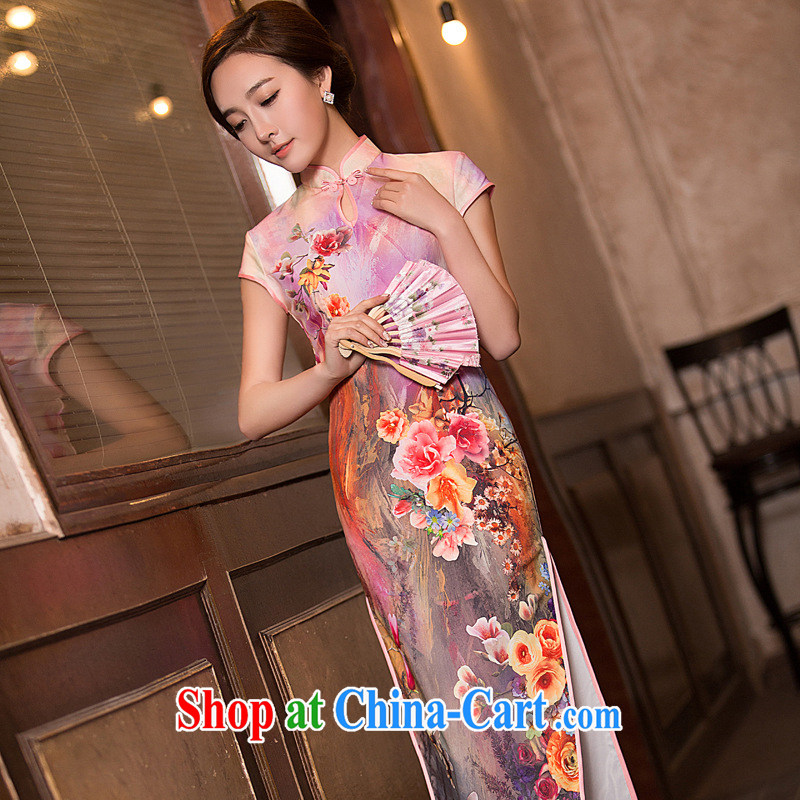 There's a retro beauty and stylish improved graphics slim, qipao dresses everyday dresses skirts summer 52,013 Map Color XXL, there's a, online shopping
