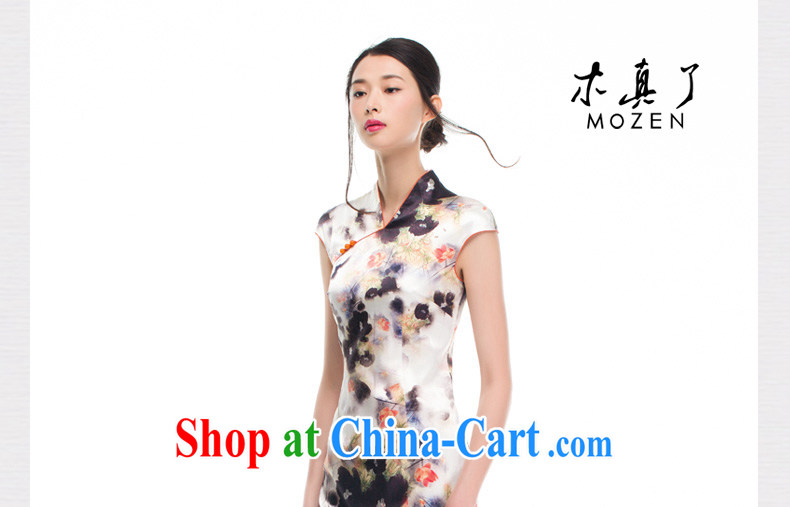 Wood is really the female inkjet silk improved cheongsam dress 2015 summer Beauty Fashion dresses 53,343 07 light gray XXL (A) pictures, price, brand platters! Elections are good character, the national distribution, so why buy now enjoy more preferential! Health