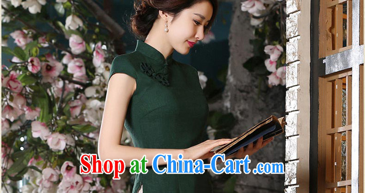 pro-am 2015 new daily summer cotton the cheongsam shirt retro, short-sleeved short skirt cheongsam dress MU 473 T-shirt + MQ 442 2 XL pictures, price, brand platters! Elections are good character, the national distribution, so why buy now enjoy more preferential! Health