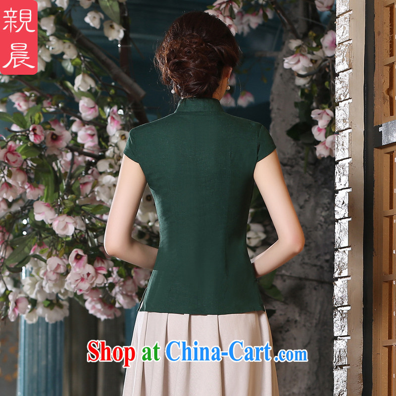 pro-am 2015 new daily summer the commission cotton robes T-shirt retro, short-sleeved short skirt cheongsam dress MU 473 T-shirt + MQ 442 2 XL, pro-am, shopping on the Internet