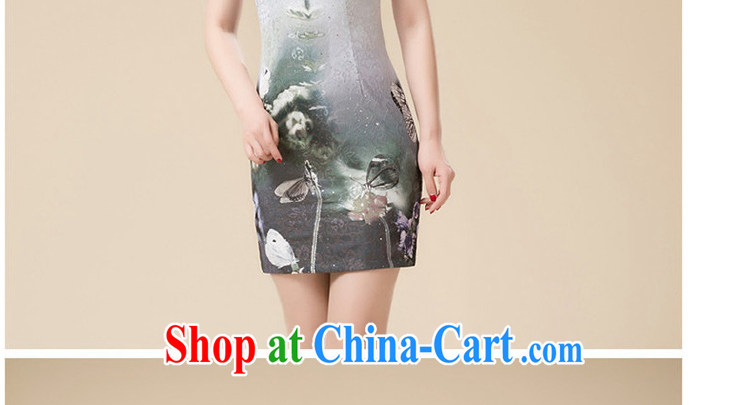 Summer new Stylish retro girls with dresses beauty aura improved Tang replace flouncing dresses HZMwl 1813 gray XXXL pictures, price, brand platters! Elections are good character, the national distribution, so why buy now enjoy more preferential! Health
