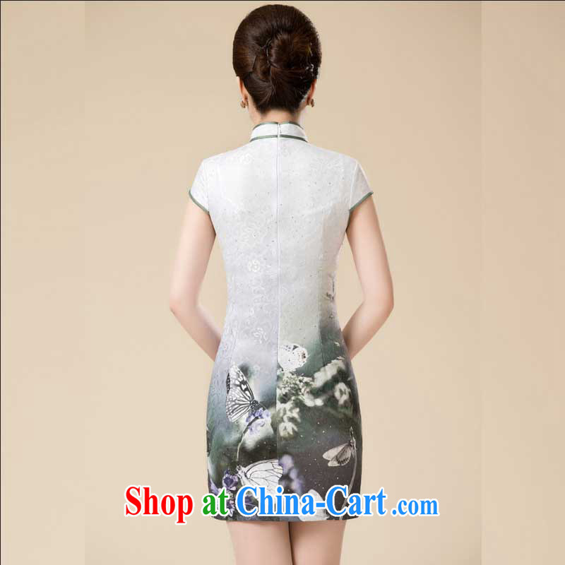 Summer new Stylish retro girls with dresses beauty aura improved Tang replace flouncing dresses HZMwl 1813 gray XXXL and death row cloud (YouThinking), and, on-line shopping