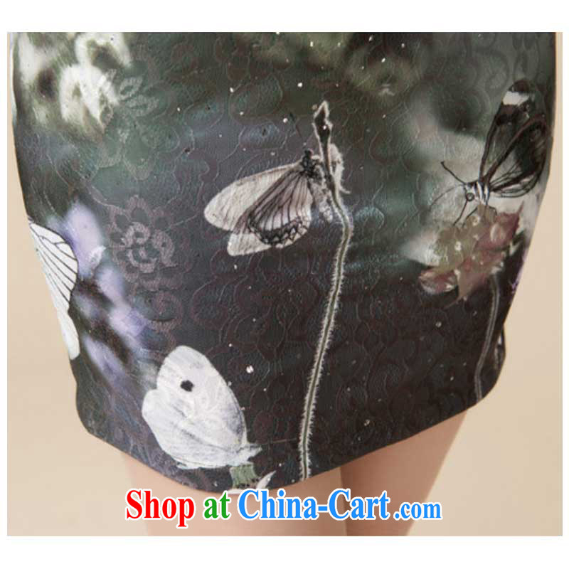Summer new Stylish retro girls with dresses beauty aura improved Tang replace flouncing dresses HZMwl 1813 gray XXXL and death row cloud (YouThinking), and, on-line shopping