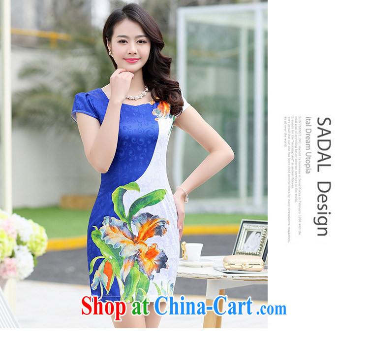 Improved cheongsam 2015 summer short-waist and dress middle-aged mother and stylish decor, Video thin female black XXL pictures, price, brand platters! Elections are good character, the national distribution, so why buy now enjoy more preferential! Health