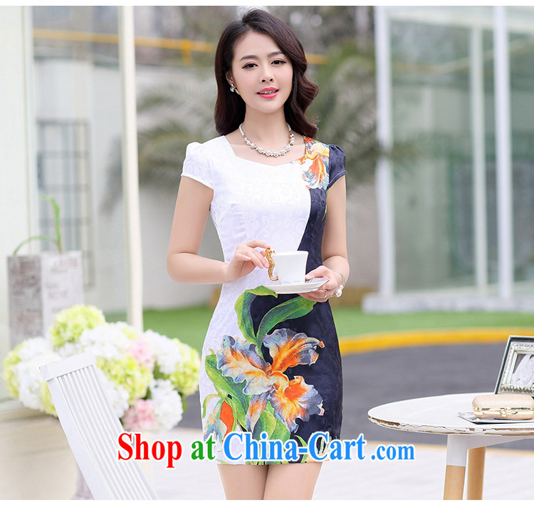 Improved cheongsam 2015 summer short-waist and dress middle-aged mother and stylish decor, Video thin female black XXL pictures, price, brand platters! Elections are good character, the national distribution, so why buy now enjoy more preferential! Health