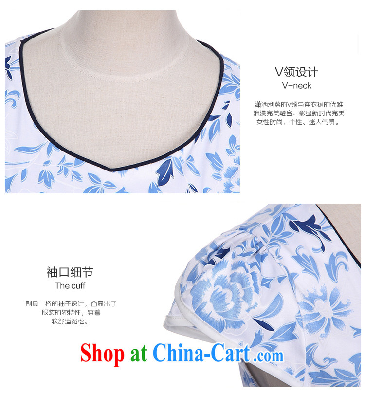 Improved cheongsam dress summer 2015 China wind daily cheongsam dress the pockets and middle-aged dresses beauty graphics thin female with temperament mother load Po Lan XL pictures, price, brand platters! Elections are good character, the national distribution, so why buy now enjoy more preferential! Health