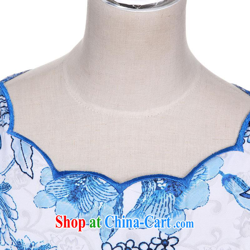 Improved cheongsam middle-aged fashion style dress package and cultivating graphics thin cheongsam dress short, stamp the female elegant mother load Po, L, UYUK, shopping on the Internet