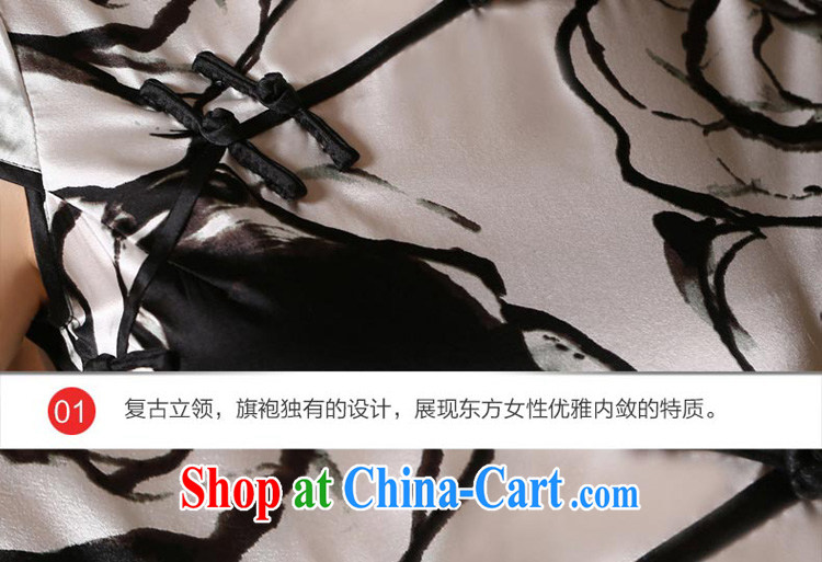 pro-am, new 2015 daily summer retro improved stylish, heavy silk sauna Silk Cheongsam dress short 2 XL pictures, price, brand platters! Elections are good character, the national distribution, so why buy now enjoy more preferential! Health