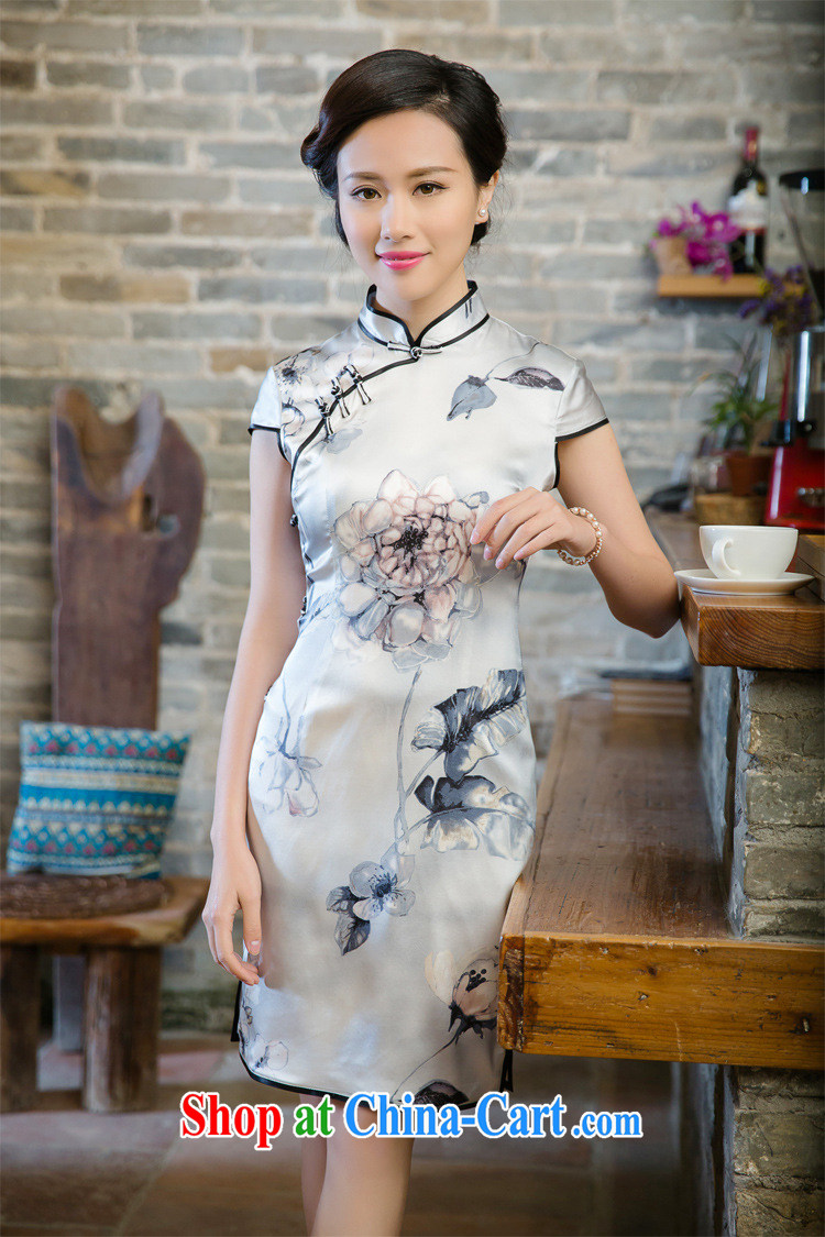 light at the retro sauna silk heavy Silk Dresses spring and summer dresses JT 5081 white XXL pictures, price, brand platters! Elections are good character, the national distribution, so why buy now enjoy more preferential! Health