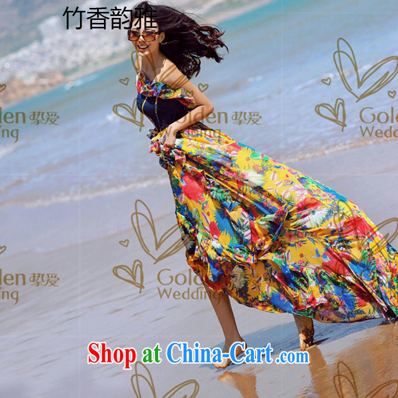 Bamboo incense were 2015 New Theme wedding dresses stamp stitching cowboy bare chest long skirt dresses picture color M, bamboo incense, and shopping on the Internet