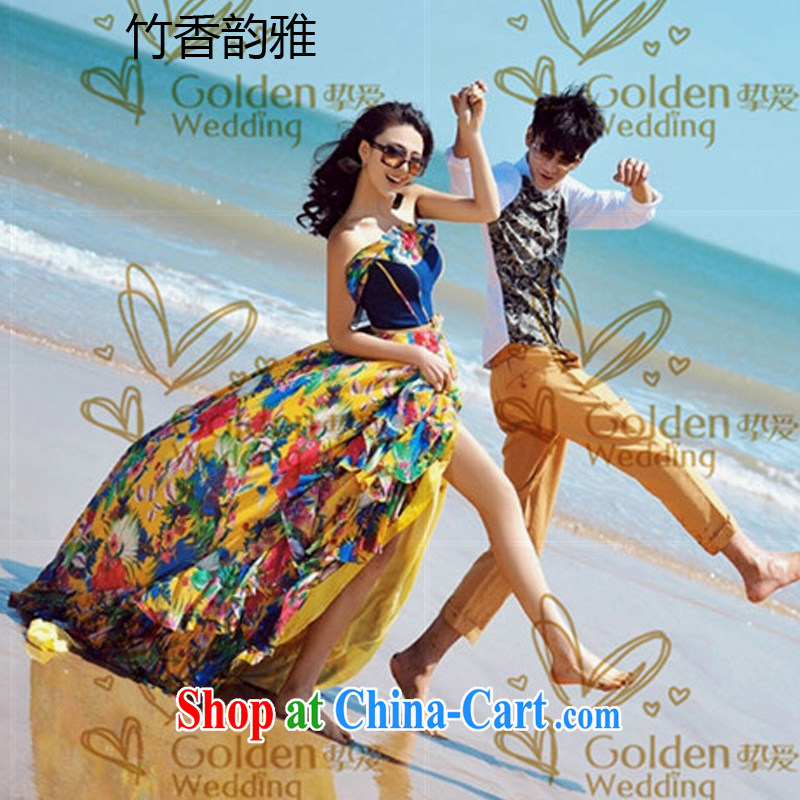 Bamboo incense were 2015 New Theme wedding dresses stamp stitching cowboy bare chest long skirt dresses picture color M, bamboo incense, and shopping on the Internet