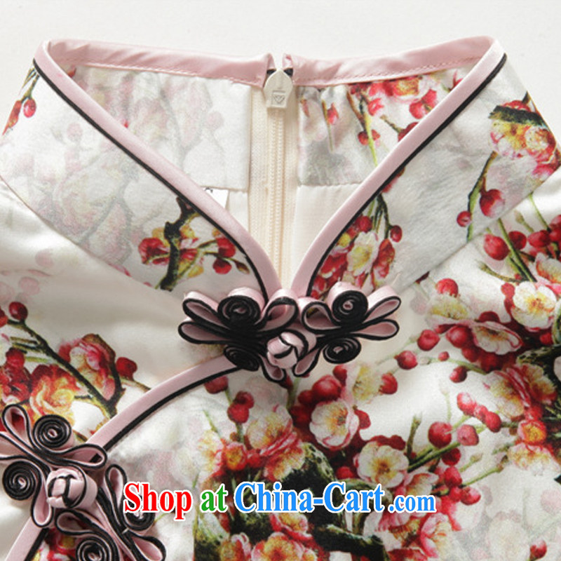 light at the summer short with retro cuff in cheongsam beauty manual tray snap improved dresses JT 5098 Map Color XXL, light (at the end) QM, shopping on the Internet