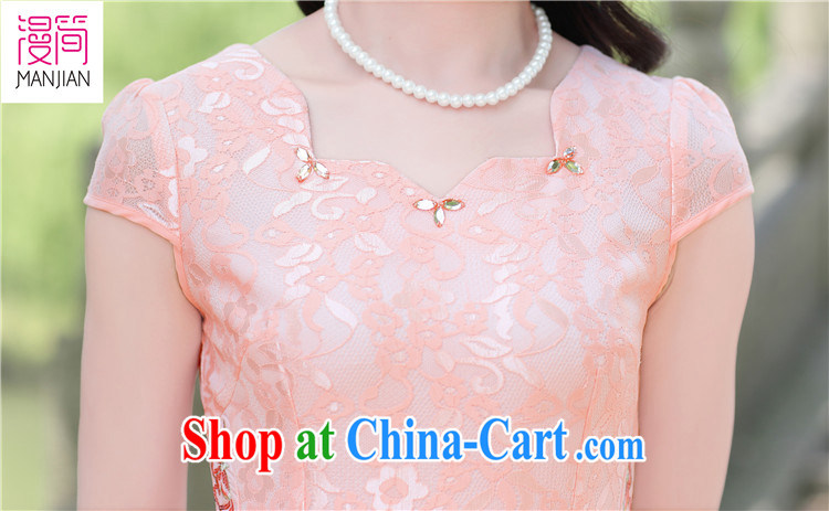 Spread in short 2015 new summer short-sleeved qipao dresses name Yuan cultivating pure color lace Chinese improved bows serving fruit green XXL pictures, price, brand platters! Elections are good character, the national distribution, so why buy now enjoy more preferential! Health