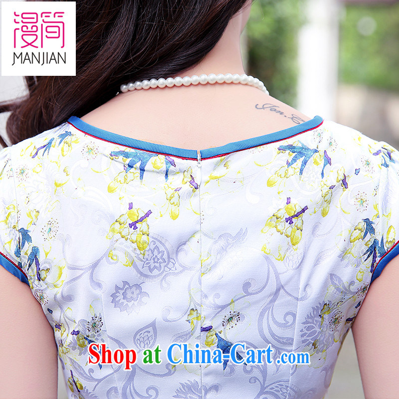 Animated short sleeved dresses of yuan style beauty embroidery skirts 2015 summer new Chinese Dress package and is a Phillips XXL, diffuse in short, shopping on the Internet