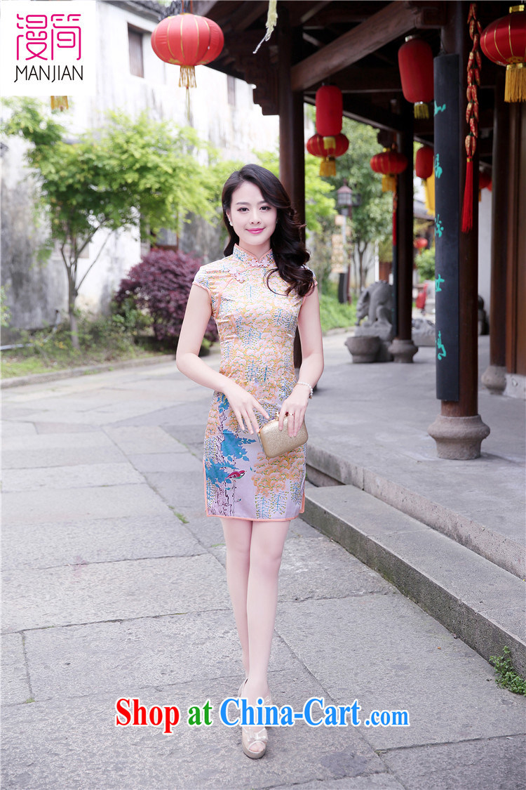 Animated short cheongsam dress retro, for Peony Chinese 2015 new summer short-sleeved daily ethnic wind package and small virgin XXL pictures, price, brand platters! Elections are good character, the national distribution, so why buy now enjoy more preferential! Health