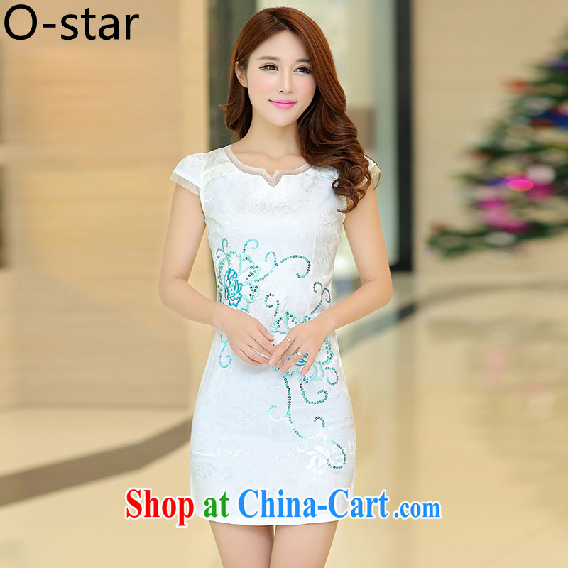 0-Star outfit summer 2015 new dresses, summer short stylish outfit improved cotton the Chinese White Ms. L, O - Star, shopping on the Internet