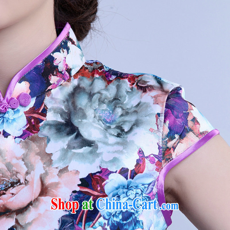 There is a summer new cheongsam dress stylish improved retro dress Daily Beauty short dresses women dresses 5213 Map Color XXL, yet, and, on-line shopping