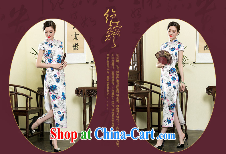 Yin Yue NARS summer 2015 new heavy silk stamp long cheongsam retro silk high-end stylish girl dresses picture color XXXL pictures, price, brand platters! Elections are good character, the national distribution, so why buy now enjoy more preferential! Health