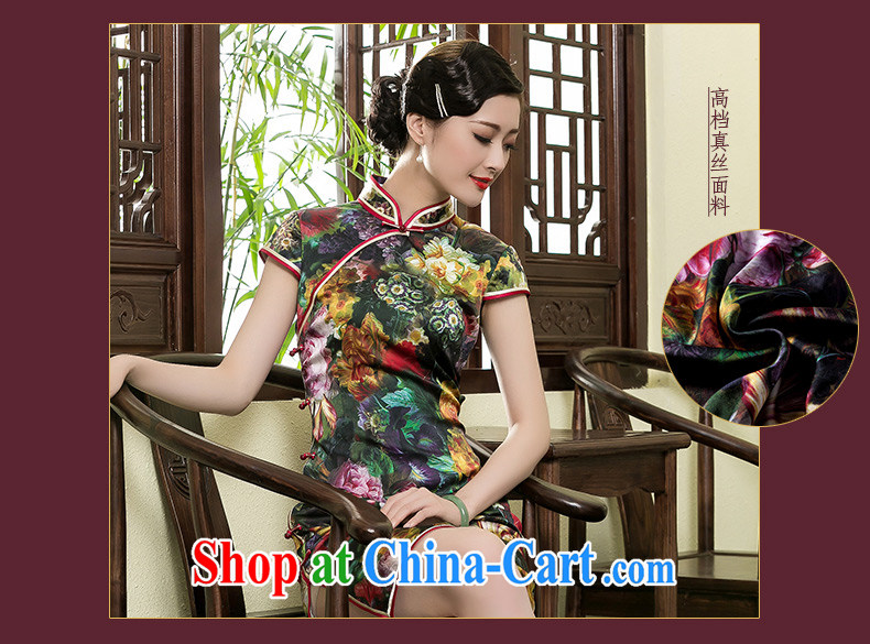 Yin Yue NARS summer 2015 new heavy silk digital stamp cheongsam stylish Old Shanghai retro improved dresses picture color XXXL pictures, price, brand platters! Elections are good character, the national distribution, so why buy now enjoy more preferential! Health