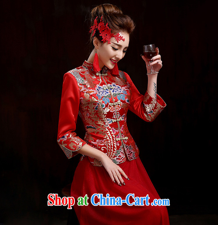 Pure bamboo love yarn-su Wo service 2015 new high-end bridal wedding dresses retro toast service kit spring dresses long Chinese wedding dress red XXXL pictures, price, brand platters! Elections are good character, the national distribution, so why buy now enjoy more preferential! Health