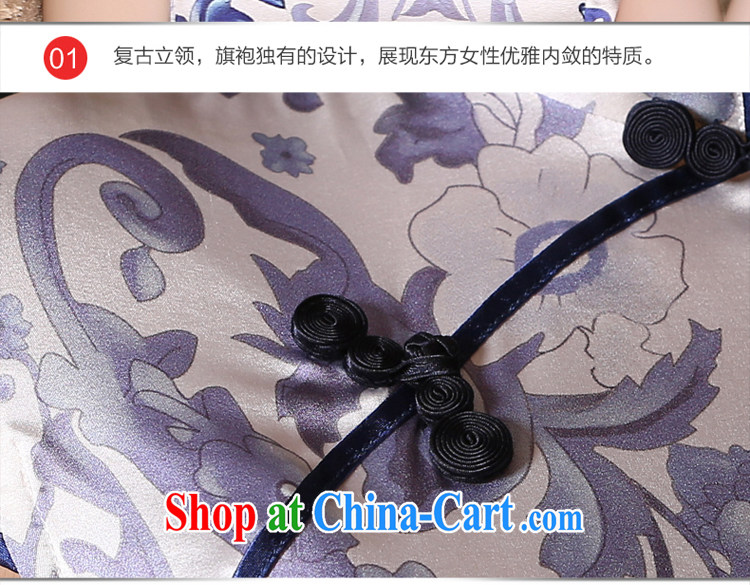 pro-am 2015 new daily summer, improved stylish short, heavy silk sauna Silk Cheongsam dress short 3 XL pictures, price, brand platters! Elections are good character, the national distribution, so why buy now enjoy more preferential! Health