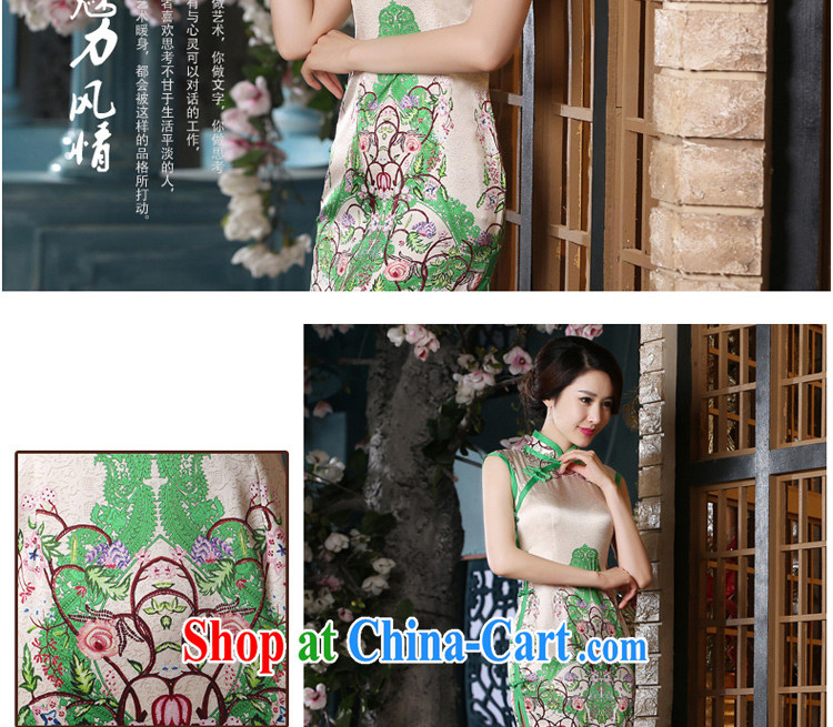 pro-am 2015 new daily cultivating silk sauna silk retro sleeveless short improved stylish dresses dresses short 2 XL pictures, price, brand platters! Elections are good character, the national distribution, so why buy now enjoy more preferential! Health