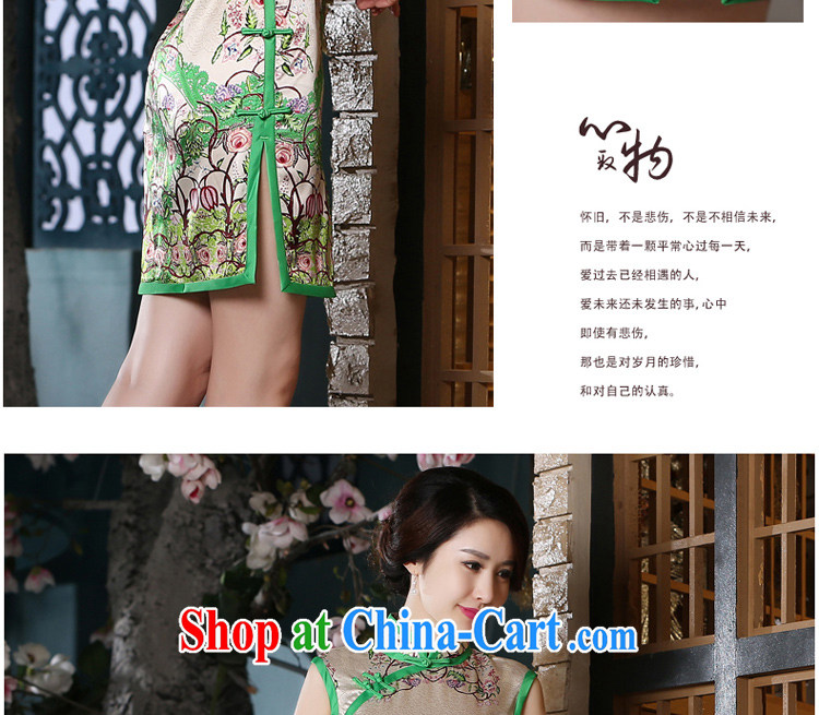 pro-am 2015 new daily cultivating silk sauna silk retro sleeveless short improved stylish dresses dresses short 2 XL pictures, price, brand platters! Elections are good character, the national distribution, so why buy now enjoy more preferential! Health