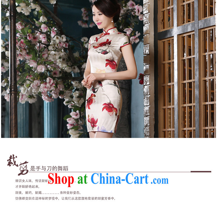 pro-am 2015 new summer silk sauna silk retro daily fashion improved cheongsam dress style cheongsam short 3 XL pictures, price, brand platters! Elections are good character, the national distribution, so why buy now enjoy more preferential! Health
