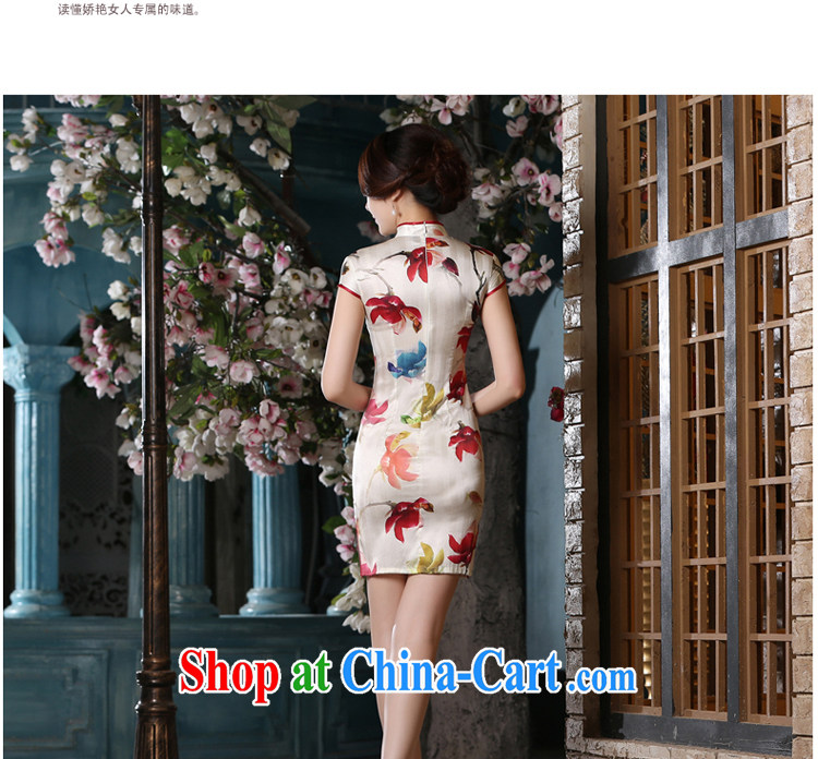 pro-am 2015 new summer silk sauna silk retro daily fashion improved cheongsam dress style cheongsam short 3 XL pictures, price, brand platters! Elections are good character, the national distribution, so why buy now enjoy more preferential! Health