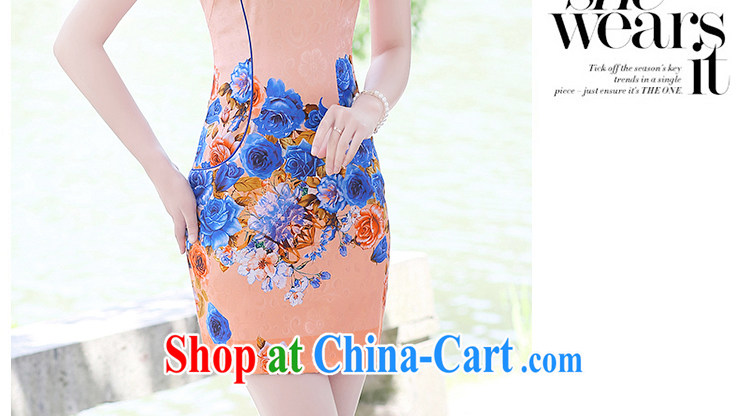 Yun-hsuan, 2015 short, sexy beauty dresses stylish A field package and stamp duty short-sleeved dresses blue roses XXL pictures, price, brand platters! Elections are good character, the national distribution, so why buy now enjoy more preferential! Health