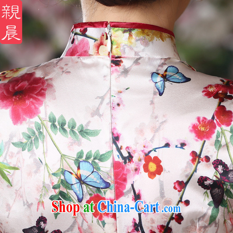 pro-am summer 2015 with silk sauna silk retro improved modern day female new short cheongsam dress short 3 XL, pro-am, shopping on the Internet